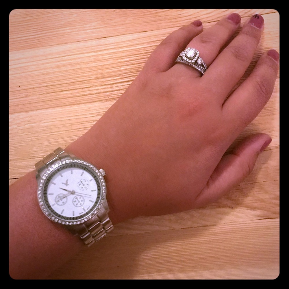 Silver boyfriend watch